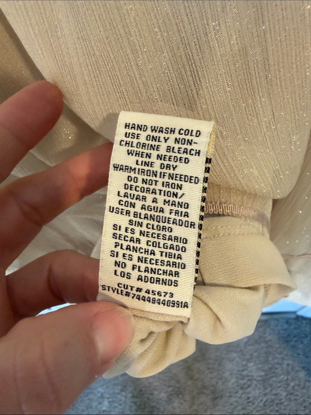 ECI New York Beige 3D Floral Rosette Babydoll Blouse Vintage Y2K boho size M - Picture 4 of 11